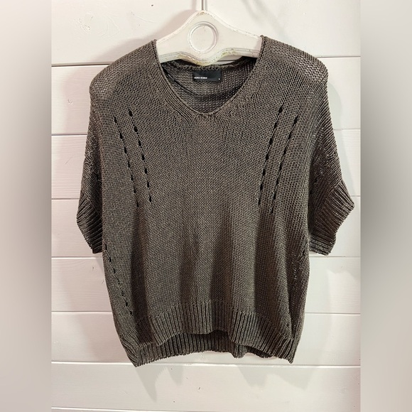 🤎VERO MODA – Open knit short-sleeve sweater – Size M - Picture 4 of 8